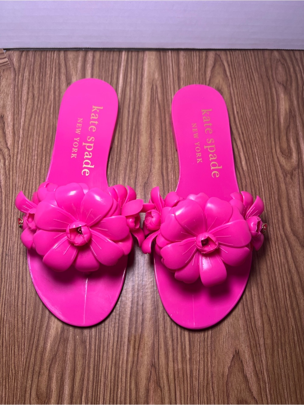 Kate Spade Jaylee Crushed Watermelon Slippers Size 6